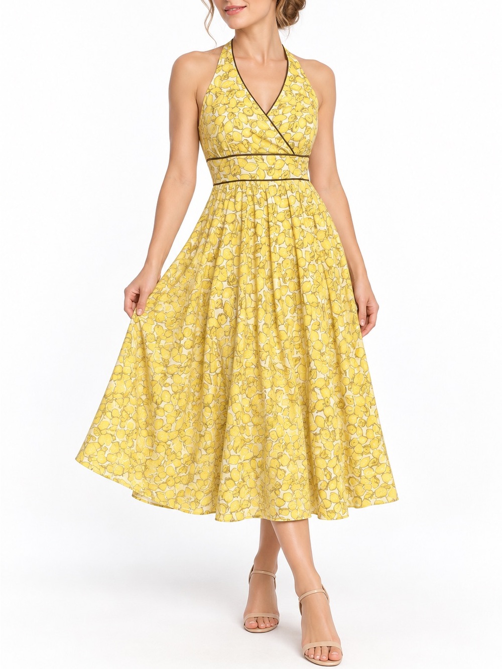 Anthropologie Moulinette Soeurs Lemon Halter Dress 8